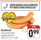nah und gut Hohburg - Knackwurst Angebot im Prospekt Knackwurst bei nah und gut im Hohburg Prospekt für 0,99 €