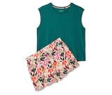 Shorty-Pyjama-Set, grün/creme bei Tchibo im Supermarkt im Prospekt "" für 15,00 €