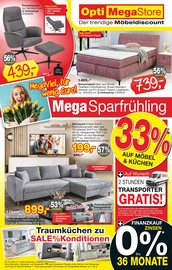 Opti-Megastore Möbel & Einrichtung Prospekt der aktuellen Woche mit 16 Seiten, gültig von 26.02.2026 bis 21.03.2026, in Murrhardt und Umgebung Aktueller Opti-Megastore Möbel & Einrichtung Prospekt in Murrhardt und Umgebung, "Mega Sparfrühling" mit 16 Seiten, 26.02.2026 - 21.03.2026