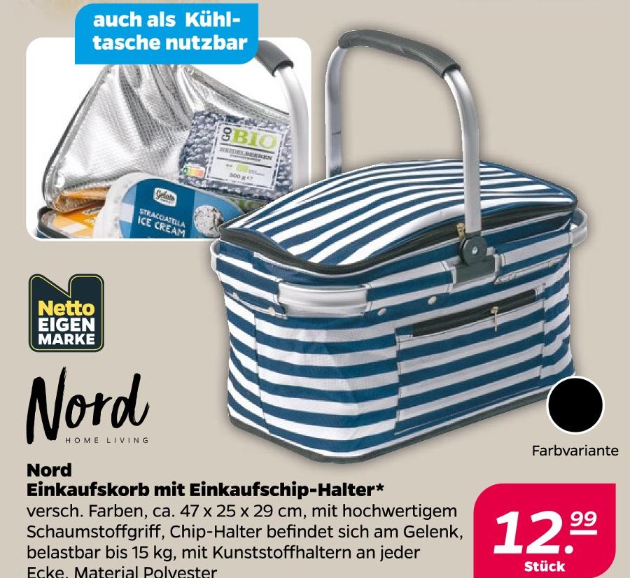 Nord Einkaufskorb mit Einkaufschip-Halter