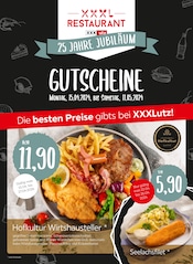 Aktueller XXXLutz Möbelhäuser Prospekt mit Lachs, "GUTSCHEINE", Seite 1