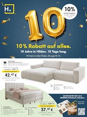 Aktueller HARDECK Prospekt mit Bett, "10 % Rabatt auf alles. 10 Jahre in Hilden. 10 Tage lang.", Seite 1