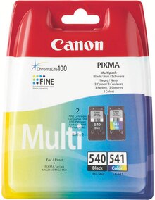 PACK DE 2 CARTOUCHES PG540 / CL541 - Bureau Vallée à Évry PACK DE 2 CARTOUCHES PG540 / CL541 en promo chez Bureau Vallée Évry à 30,17 €