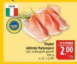 Original südtiroler Markenspeck im Angebot bei Marktkauf in Hof Original südtiroler Markenspeck Angebote bei Marktkauf Hof für 2,00 €