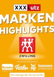 Schnellkochtopf im XXXLutz Prospekt in Hameln Aktueller XXXLutz Prospekt mit Schnellkochtopf, "MARKEN HIGHLIGHTS", Seite 1