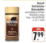 Aktuelles Gold löslicher Bohnenkaffee Angebot bei nah und gut in Würzburg ab 7,99 €