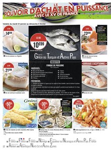 Promotion Poisson surgelé dans le prospectus Géant Casino, valable du 30/01/2023 au 12/02/2023 Promo Poisson surgelé dans le catalogue Géant Casino du moment à la page 12