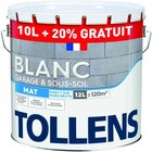 Peinture(d) garage TOLLENS blanc mat 10 L + 20% gratuit - Tollens - Castorama à Pantin Peinture(d) garage TOLLENS blanc mat 10 L + 20% gratuit - Tollens en promo chez Castorama Pantin à 74,90 €