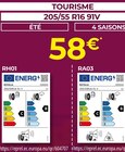 Promo Pneus tourisme été RH01 ou 4 saisons RA03 à 58,00 € dans le catalogue Euromaster à St Ferreol le Lac