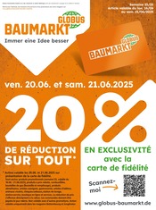 Catalogue Bricolage Globus-Baumarkt en cours à Zoufftgen et alentours, "GLOBUS BAUMARKT Immer eine Idee besser", 4 pages, 16/06/2025 - 21/06/2025