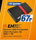 Externe SSD-Festplatte X200 Portable 4K im Angebot bei expert in Chemnitz Externe SSD-Festplatte X200 Portable 4K Angebote von EMTEC bei expert Chemnitz für 67,00 €