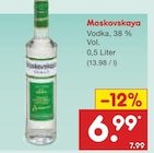 Vodka von Moskovskaya für 6,99 € bei Netto Marken-Discount im Angebot Vodka von Moskovskaya im aktuellen Netto Marken-Discount Prospekt
