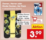 Damen, Herren oder Kinder Socken, 3er Pack im Netto Marken-Discount Prospekt Damen, Herren oder Kinder Socken, 3er Pack von im aktuellen Netto Marken-Discount Prospekt für 3,99 €