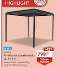Pavillon mit Lamellendach im Angebot bei ALDI SÜD in Rottenburg Pavillon mit Lamellendach Angebote von Mirador bei ALDI SÜD Rottenburg für 799,00 €