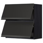Wandschrank horiz. m 2 Türen schwarz/Upplöv matt anthrazit 80x80 cm von METOD für 294,00 € bei IKEA im Angebot Wandschrank horiz. m 2 Türen schwarz/Upplöv matt anthrazit 80x80 cm von METOD im aktuellen IKEA Prospekt