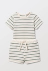 Ensemble body et short rayé en coton BIO GOTS - Monoprix Margaret Ensemble body et short rayé en coton BIO GOTS à 11,99 € dans le catalogue Monoprix Margaret