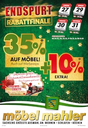 Möbel Mahler Siebenlehn Prospekt für Annaburg: "ENDSPURT RABATTFINALE", 16 Seiten, 24.12.2025 - 31.12.2025