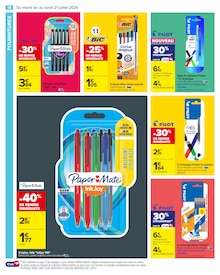 Promotion Stylo dans le prospectus Carrefour, valable du 01/07/2025 au 21/07/2025 Promo Stylo dans le catalogue Carrefour du moment à la page 20
