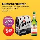 Premium Lager im Angebot bei Getränke Hoffmann in Potsdam Premium Lager Angebote von Budweiser Budvar bei Getränke Hoffmann Potsdam für 4,99 €
