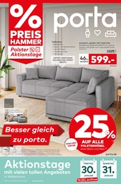 porta Möbel Prospekt "BESSER GLEICH ZU PORTA", 12 Seiten, 25.01.2026 - 25.01.2026 Aktueller porta Möbel Prospekt, "BESSER GLEICH ZU PORTA", mit Angeboten der Woche, gültig von 25.01.2026 bis 25.01.2026