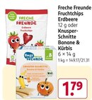 Fruchtchips Erdbeere oder Knusper-Schnitte Banane & Kürbis Angebote von Freche Freunde bei Rossmann Neu-Ulm für 1,79 €