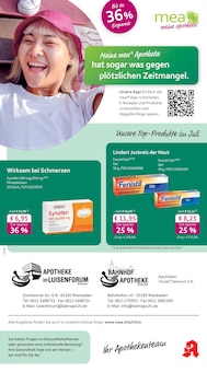 mea - meine apotheke Prospekt der KW 28 "Unsere Juli-Angebote" Aktueller mea - meine apotheke Prospekt "Unsere Juli-Angebote" Seite 1 von 4 Seiten
