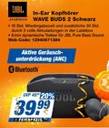 In-Ear Kopfhörer WAVE BUDS 2 Schwarz im Angebot bei expert in Wunstorf In-Ear Kopfhörer WAVE BUDS 2 Schwarz Angebote von JBL bei expert Wunstorf für 39,99 €
