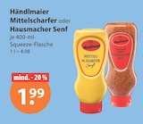 Mittelscharfer Senf von Händlmaier im aktuellen V-Markt Prospekt für 1,99 €