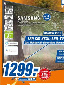 Handy von Samsung im aktuellen HEM expert Prospekt UE 75 RU 7179 von Samsung für 1.299,00 € bei HEM expert im Angebot