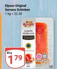 Serrano Schinken im Angebot bei GLOBUS in Kaarst Serrano Schinken Angebote von Elpozo bei GLOBUS Kaarst für 1,79 €