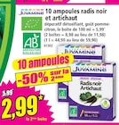 10 ampoules radis noir et artichaut - JUVAMINE - Norma à Vandœuvre-lès-Nancy 10 ampoules radis noir et artichaut - JUVAMINE en promo chez Norma Vandœuvre-lès-Nancy à 2,99 €
