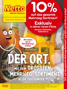 Netto Marken-Discount Prospekt "10% auf das gesamte Mehrweg-Sortiment" mit  Seiten (Garbsen)