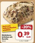 Aktuelles Kürbiskernbrötchen mit Karotte Angebot bei combi in Osnabrück ab 0,39 €