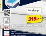 7-Zonen-Komfortschaum-Matratze "KS 25" von Heidelberger im aktuellen Höffner Prospekt für 319,00 €