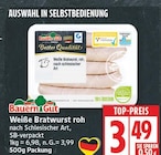 Weiße Bratwurst roh nach Schlesischer Art von Bauern Gut für 3,49 € bei EDEKA im Angebot Weiße Bratwurst roh nach Schlesischer Art von Bauern Gut im aktuellen EDEKA Prospekt