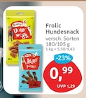 Hundesnack von Frolic für 0,99 € bei budni im Angebot Hundesnack von Frolic im aktuellen budni Prospekt