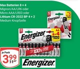 Max Batterien Mignon/AA/LR6 im Angebot bei GLOBUS in Saarbrücken Max Batterien Mignon/AA/LR6 Angebote von Energizer bei GLOBUS Saarbrücken für 3,99 €
