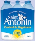 Eau minérale naturelle sans nitrates - SAINT ANTONIN - Intermarché Super à Valence Eau minérale naturelle sans nitrates - SAINT ANTONIN en promo chez Intermarché Super Valence à 0,88 €