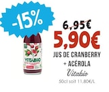 Jus de Cranberry + Acérola - Vitabio dans le catalogue Naturalia
