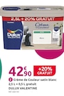 Promo Crème de Couleur satin blanc 2,5 L + 0,5 L gratuit à 42,90 € dans le catalogue Mr. Bricolage à Pertuis