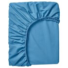 Aktuelles Spannbettlaken blau 160x200 cm Angebot bei IKEA in Wuppertal ab 16,99 €