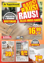 Ihr Teppichfreund Prospekt „ALLES MUSS RAUS!“ für Obermeitingen und Umgebung mit 16 Seiten Ihr Teppichfreund Prospekt für Obermeitingen und Umgebung: „ALLES MUSS RAUS!“, 16 Seiten, 24.10.2026 - 13.11.2026