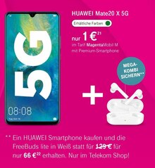 HUAWEI Mate20 X 5G bei Telekom Shop in Coesfeld HUAWEI Mate20 X 5G im Angebot bei Telekom Shop Coesfeld für 1,00 €