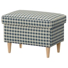 Hocker mit Aufbewahrung Sulviken blau/beige Sulviken blau/beige von STRANDMON im aktuellen IKEA Prospekt für 80,00 €