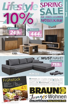 BRAUN Möbel-Center Prospekt SPRING SALE mit  Seiten in Freiburg (Breisgau) und Umgebung