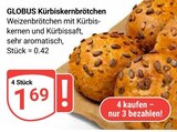 Aktuelles Kürbiskernbrötchen Angebot bei GLOBUS in Ludwigshafen (Rhein) ab 1,69 €