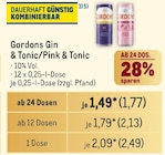 Gin & Tonic/Pink & Tonic bei Metro im Prospekt "" für 1,77 €