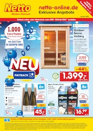 Netto Marken-Discount Prospekt für Schleiz mit 40 Seiten Netto Marken-Discount Prospekt für Schleiz: "netto-online.de - Exklusive Angebote", 40 Seiten, 30.12.2024 - 31.01.2025