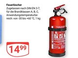 Feuerlöscher Angebote bei GLOBUS Hanau für 14,99 €