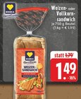 Weizen-Sandwich Angebote von EDEKA Herzstücke bei E center Troisdorf für 1,49 €